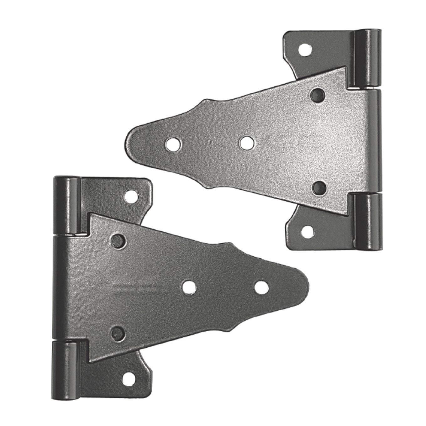 Nuvo Iron Black Galvanized Steel 6" Tee Gate Hinges (2 pcs)
