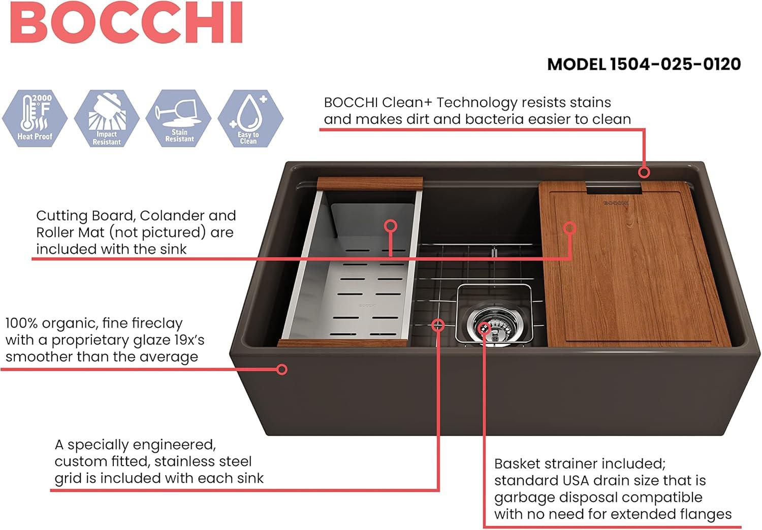 Contempo 33'' L Farmhouse Apron-Front Fireclay Kitchen Sink