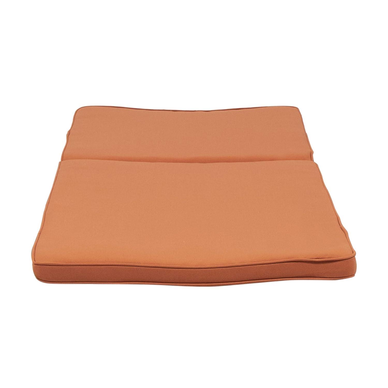 Maddison Outdoor Fabric Chaise Lounge Cushion, Set of 2, Rust Orange