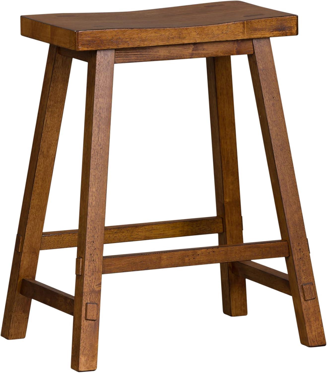 Creations 24 Inch Sawhorse Counter Stool, W20 x D14 x H24, Tobacco Finish