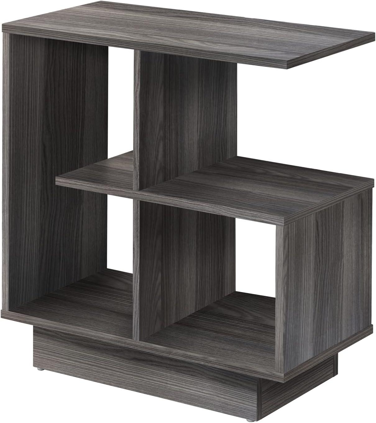 Monarch Specialties Accent Table, Side, End, Narrow, Small, 3 Tier, Bedroom, Grey Laminate