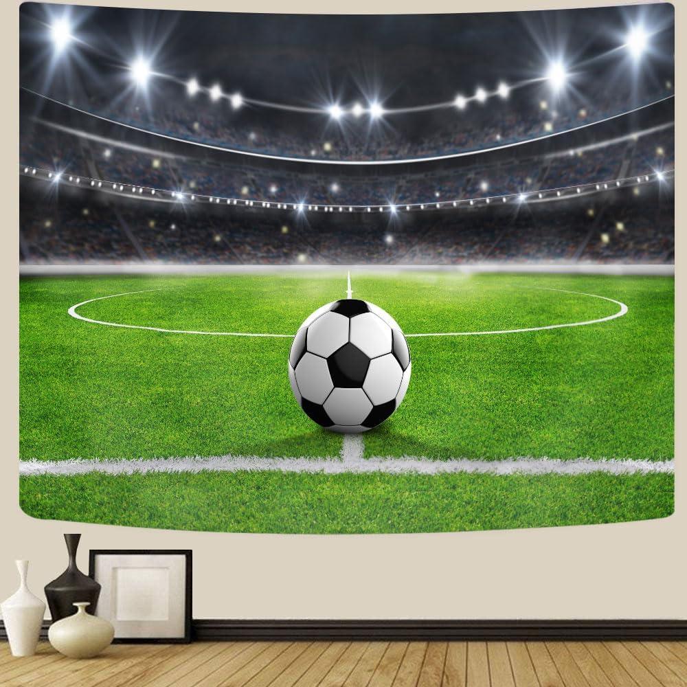 Creowell Soccer Decor Tapestry, Football Sports Tapestry Wall Hanging for Boys Bedroom, Small Tapestries Poster Blanket College Dorm Home Decorations  40x60inch