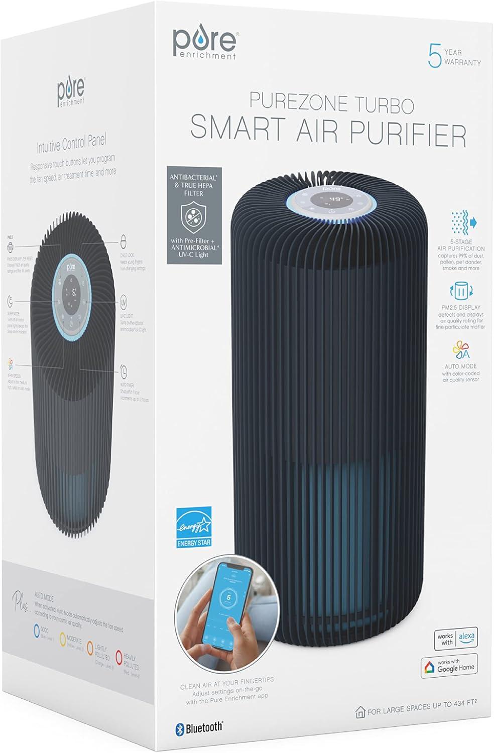 Pure Enrichment Pure Zone Turbo Smart True HEPA Air Purifier