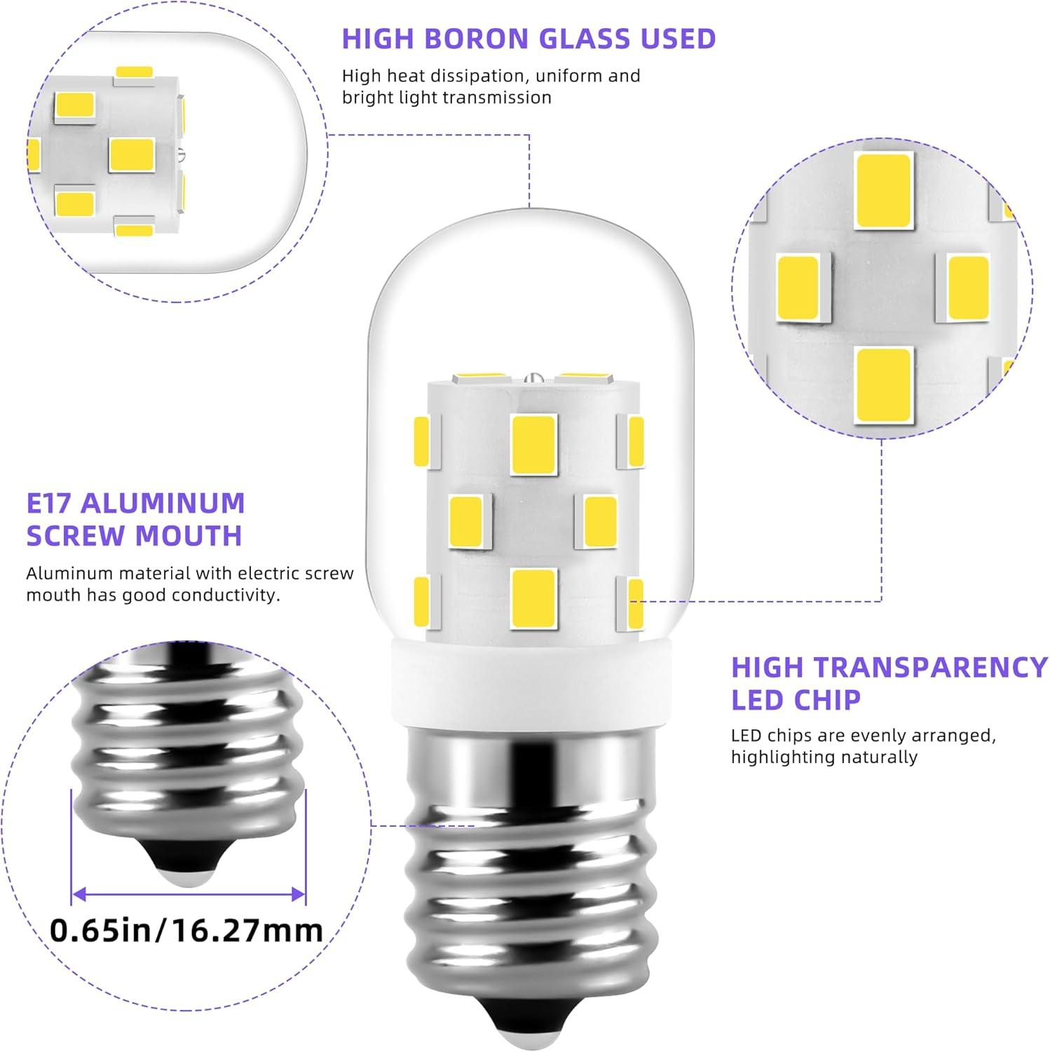 AMI PARTS 8206232A Bulb 40w 125v Microwave Oven Light Replacement Part for Whirlpool Kenmore Maytag Microwave (2pc)
