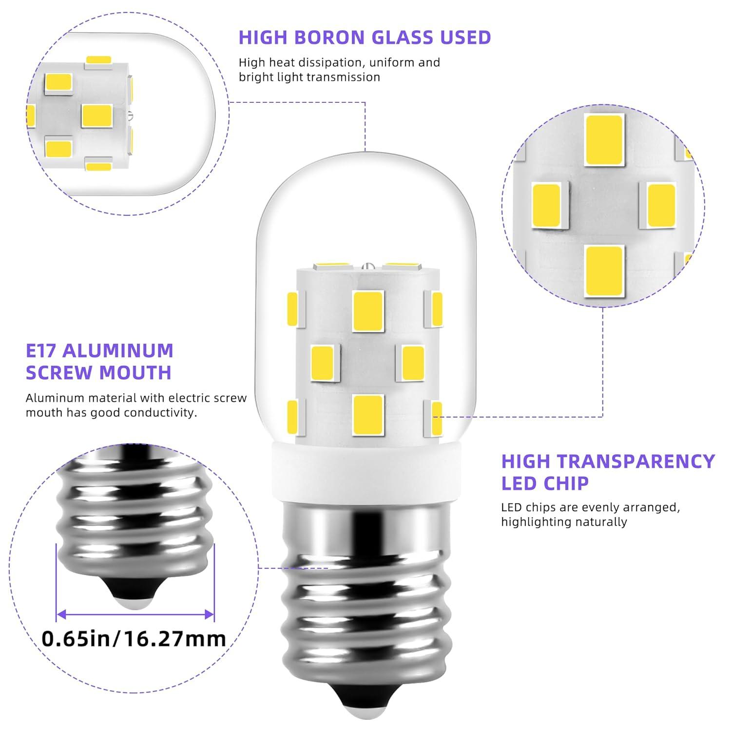 AMI PARTS 8206232A Bulb 40w 125v Microwave Oven Light Replacement Part for Whirlpool Kenmore Maytag Microwave (2pc)