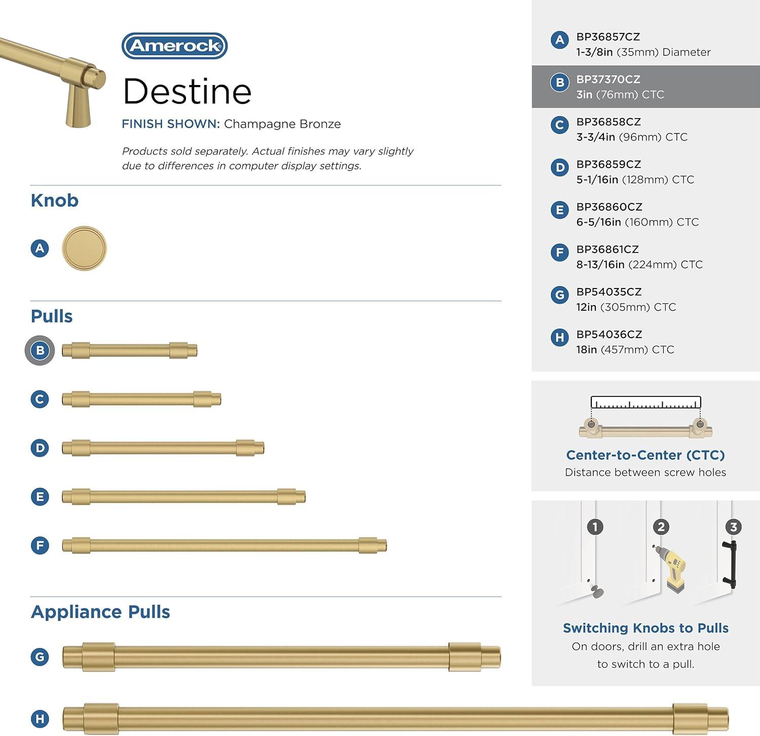 Amerock Destine Cabinet or Drawer Pull