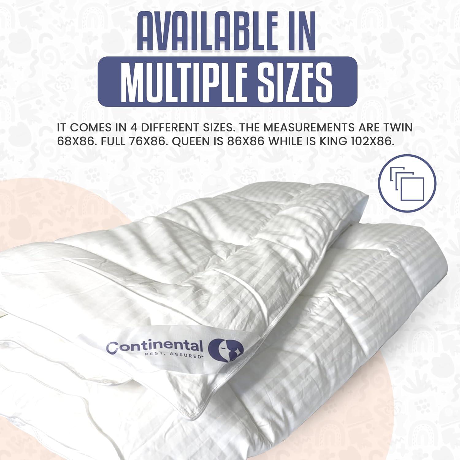 Continental Bedding Affinity All Season Down Alternative Duvet Insert Comforter Twin Size