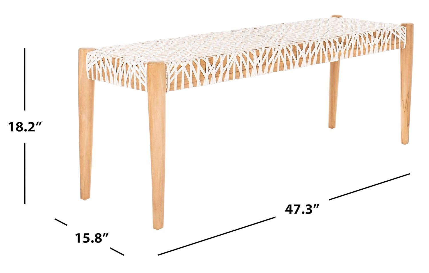 Kazbah 47" Genuine Leather Bench