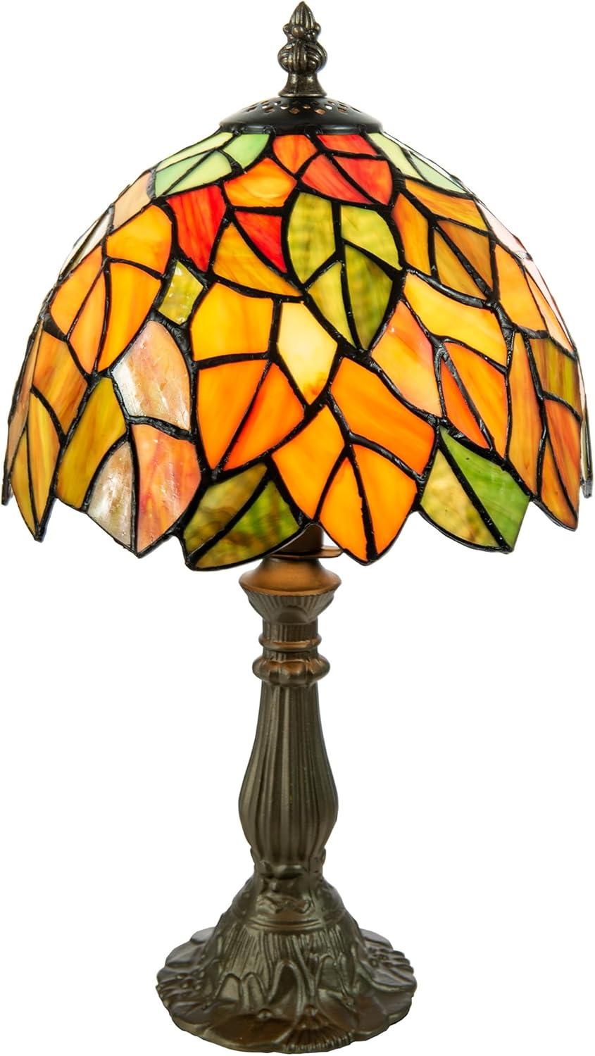 Cape Reinga Stained Glass and Bronze Accent Table Lamp