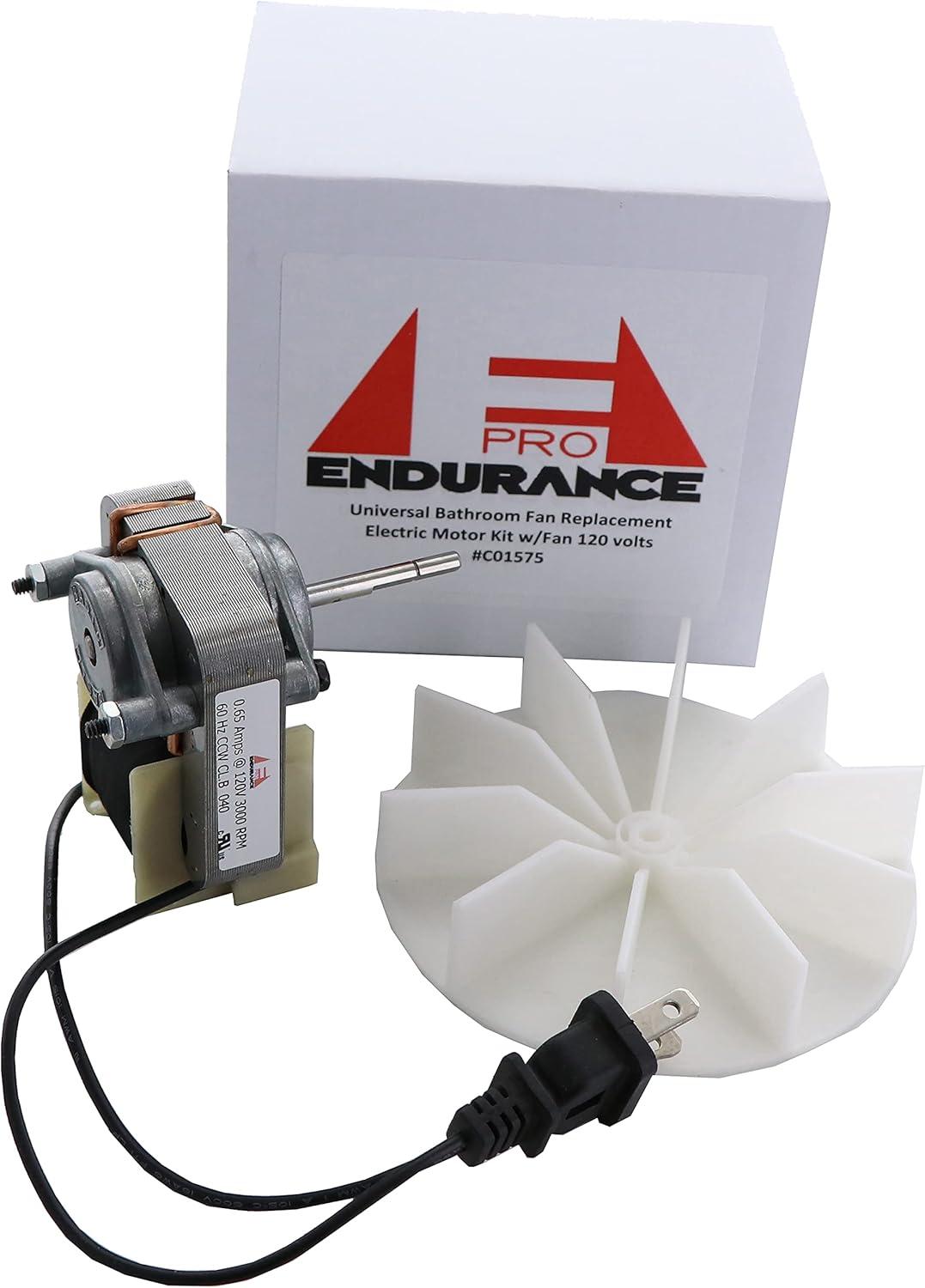 Endurance Pro Universal Bathroom Exhaust Vent Fan Motor Complete Kit Replacement for Broan Nutone C01575, 50 CFM, 120V Uppco, Ventorola E498-1 Bay Motors, Sears 569 Dayton, YJF6158 65100 EM550 (2 pcs)