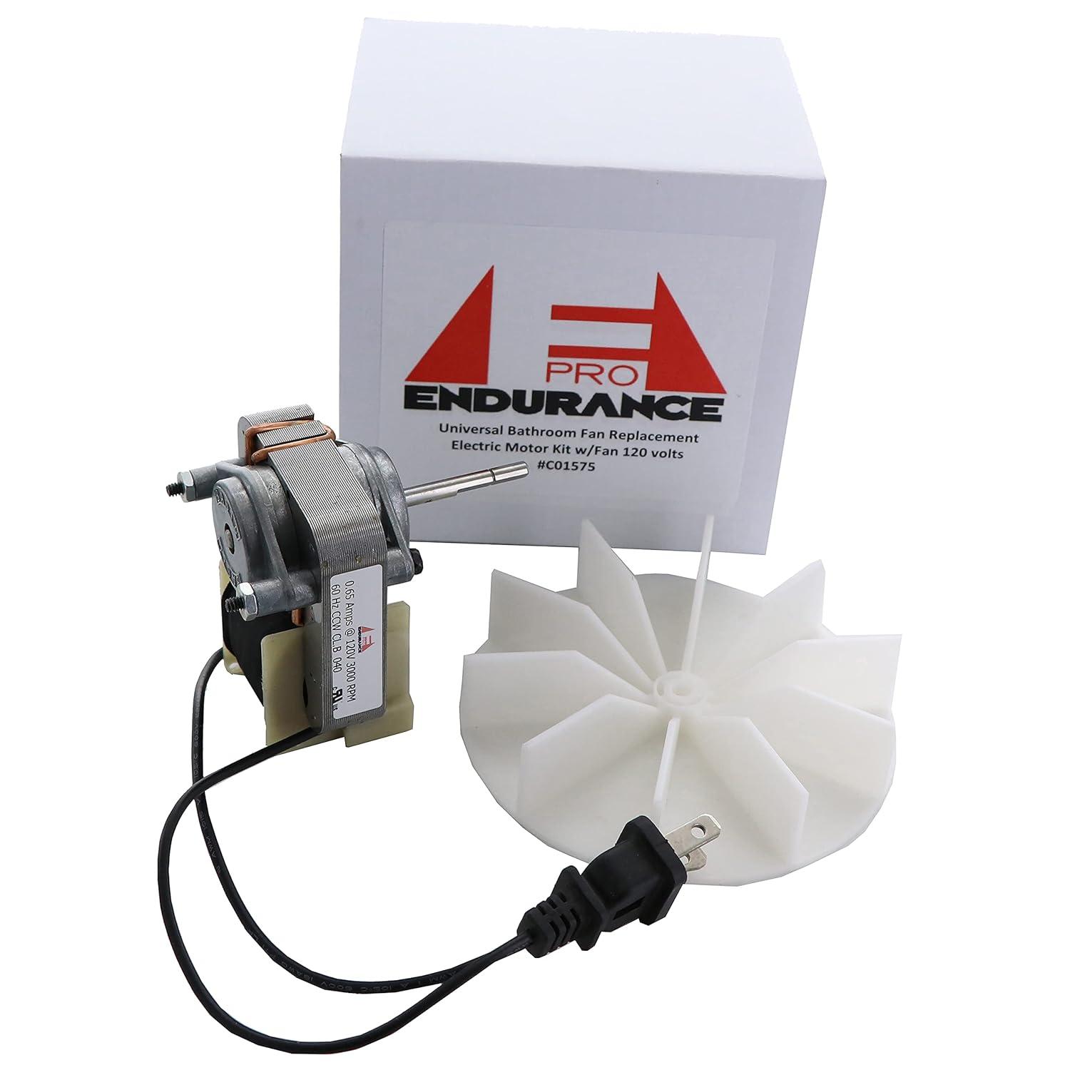 Endurance Pro Universal Bathroom Exhaust Vent Fan Motor Complete Kit Replacement for Broan Nutone C01575, 50 CFM, 120V Uppco, Ventorola E498-1 Bay Motors, Sears 569 Dayton, YJF6158 65100 EM550 (2 pcs)