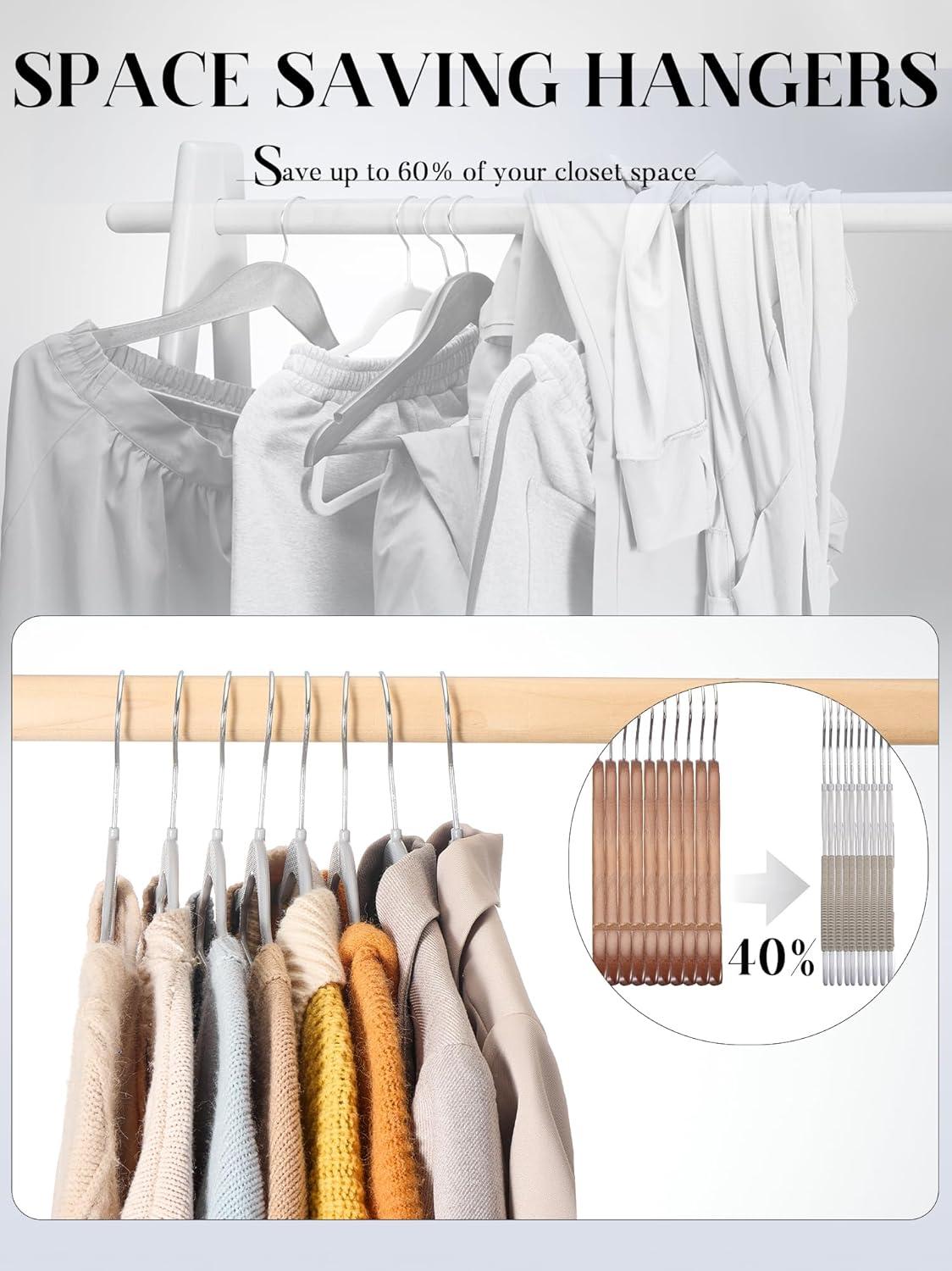House Day 16.3" Gray Heavy Duty Plastic Hangers, 50 Pack