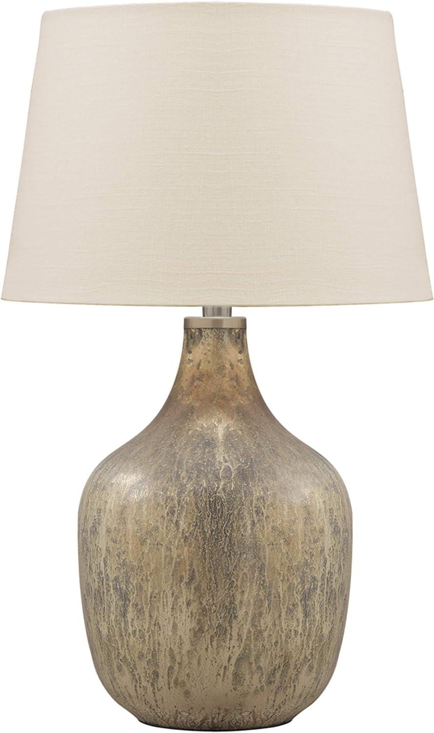 Mari Glass Table Lamp Gray/Gold - Signature Design by Ashley: Mercury Glass, 3-Way Switch, UL Listed