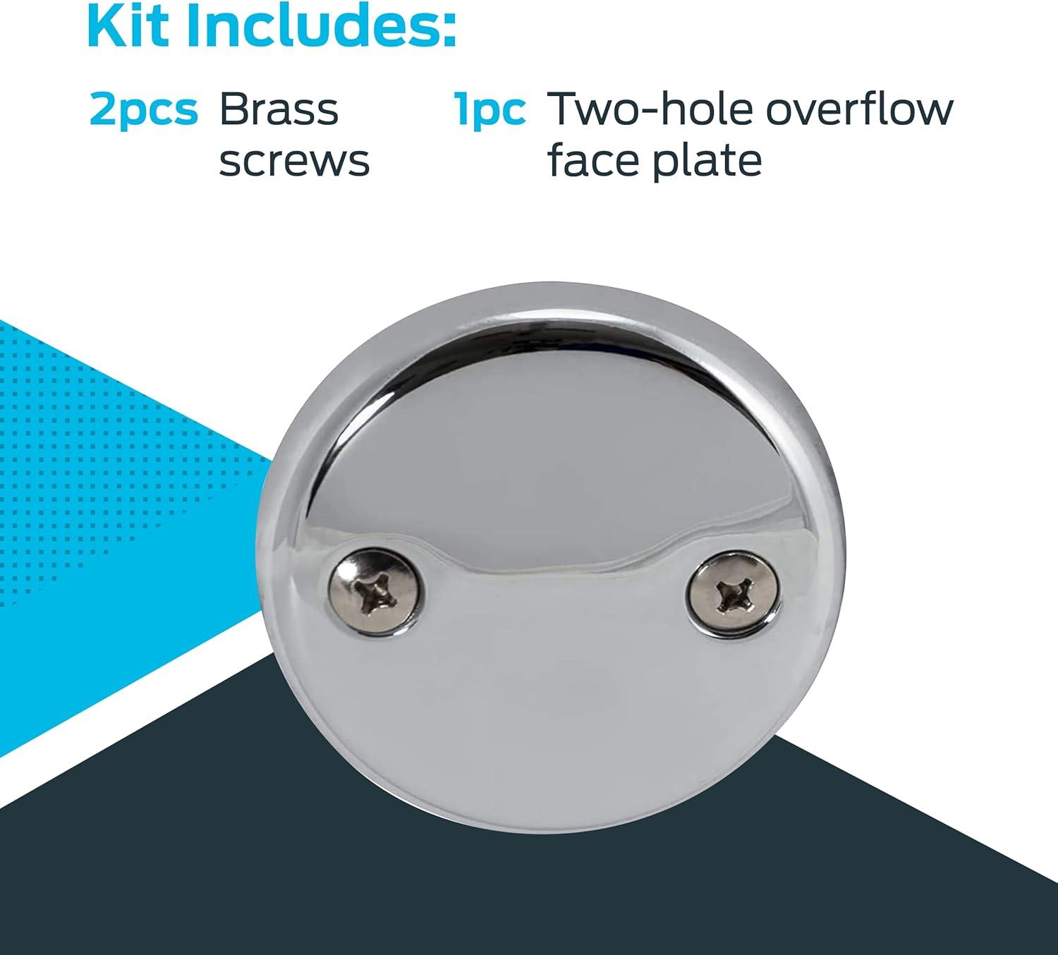 Manufacturer Varies Overflow Face Plate,Silver 35245