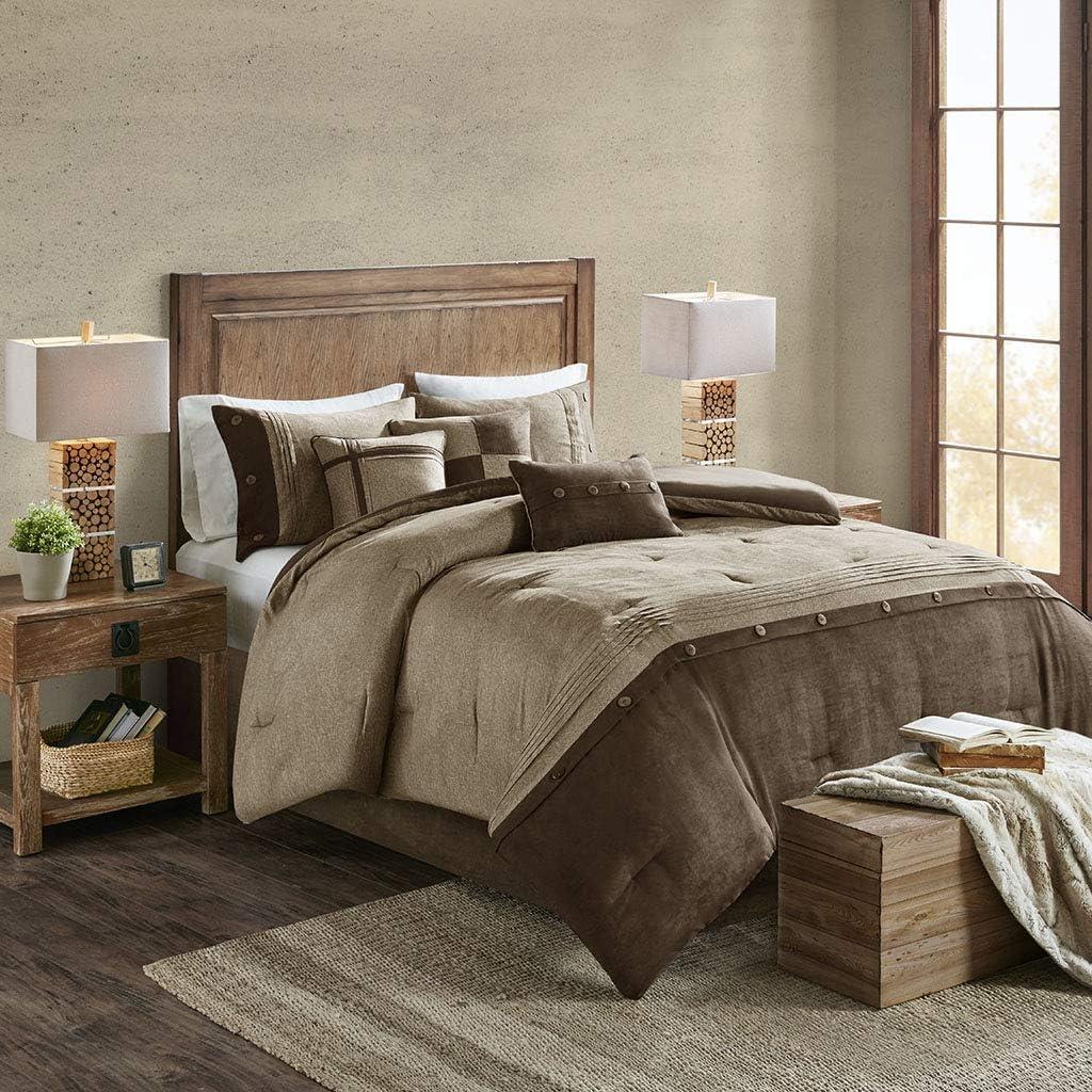 Boone 7 Piece Faux Suede Comforter Set