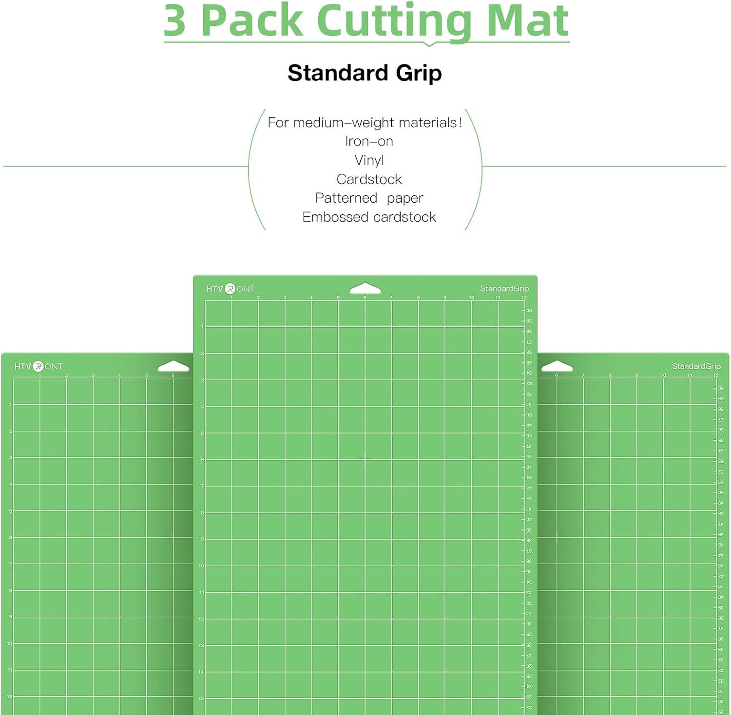 HTVRONT 3 Pack 12" x 12" Standard Grip Cutting Mat for HTVRONT Explore Air 2/Air/One/Maker