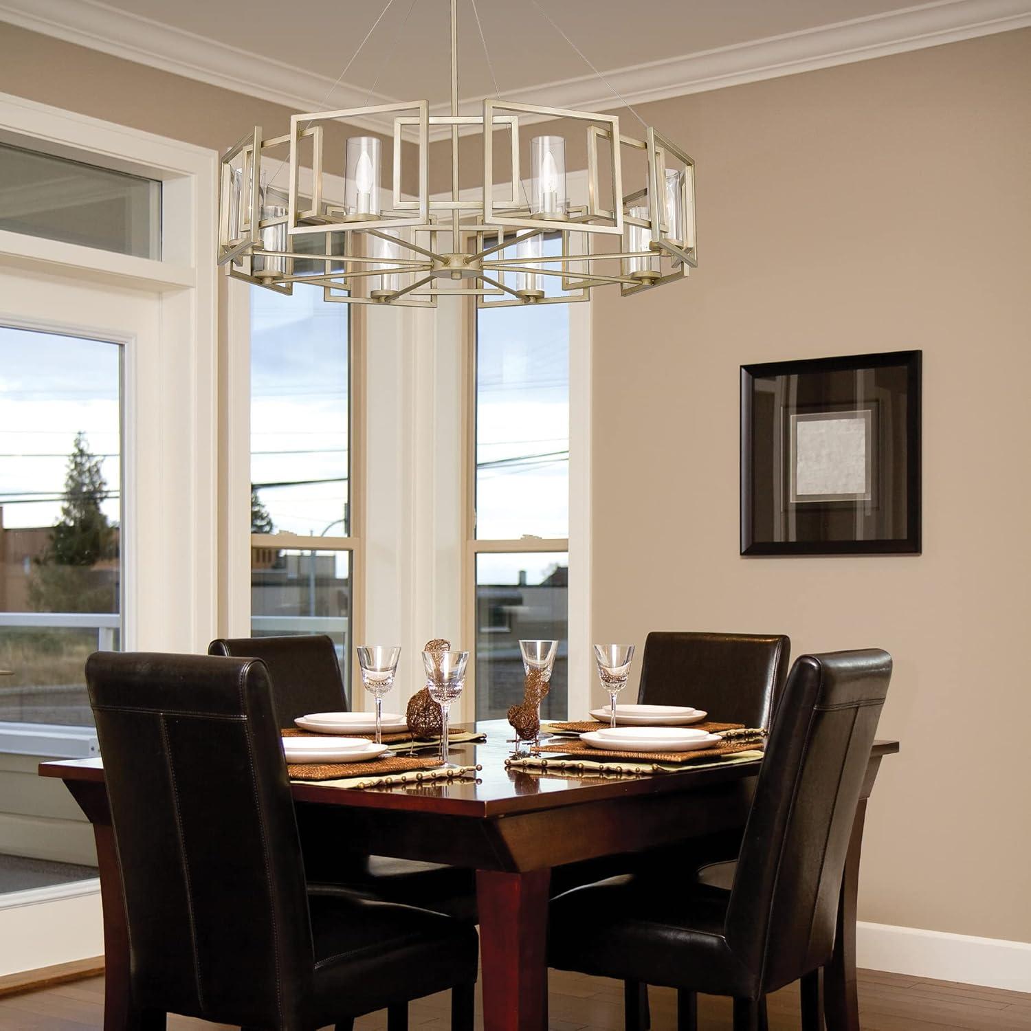 Marco 35.5" Gold and Bronze 8-Light Chandelier