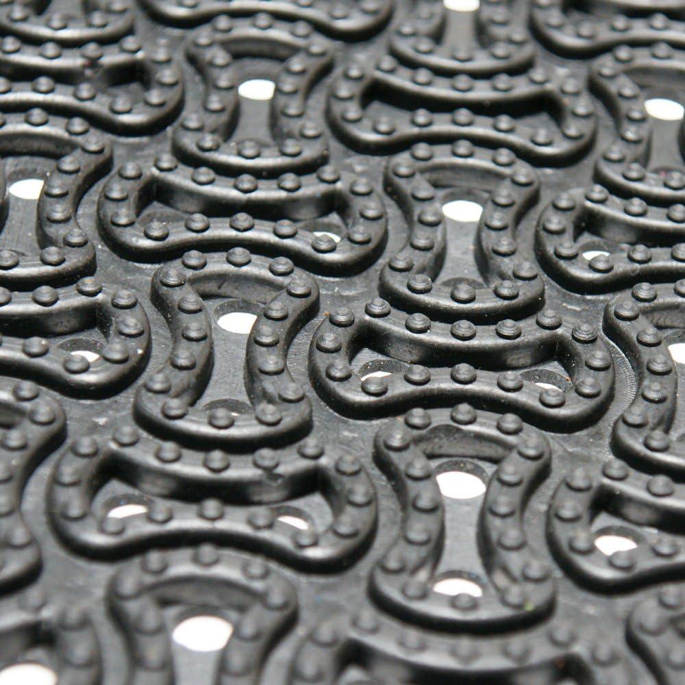 Rubber-Cal, Inc. Rubber-Cal "Dura-Scraper Drainage" Commercial Door Mat - Black