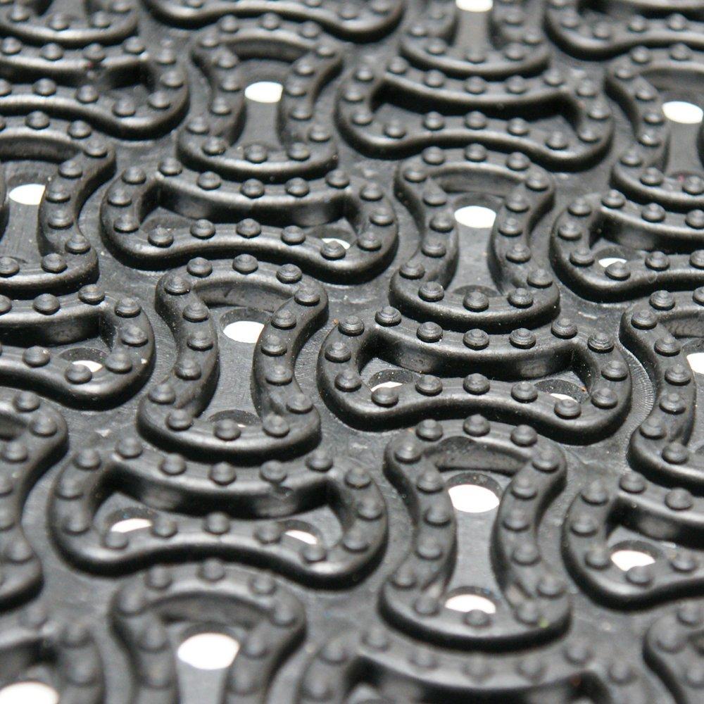 Rubber-Cal, Inc. Rubber-Cal "Dura-Scraper Drainage" Commercial Door Mat - Black