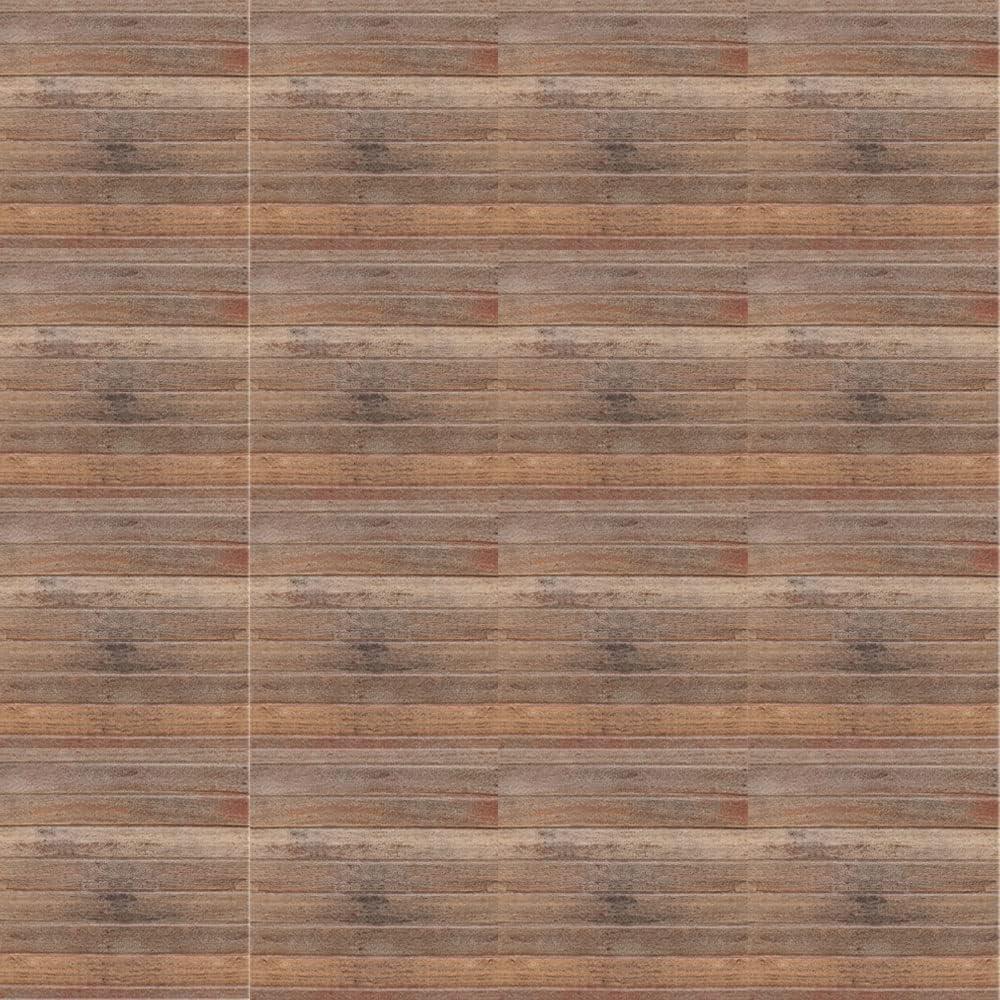 FromPlainToBeautifulInHours Faux Wood Plank Fire Rated Panel 24'' L x 24'' W Textured PVC Drop-In Ceiling Tile (Set of 10)