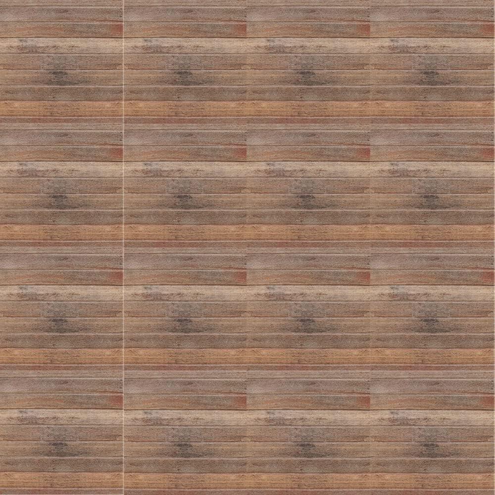 Rustic Faux Wood Plank PVC Ceiling Tiles, 24'' x 24''