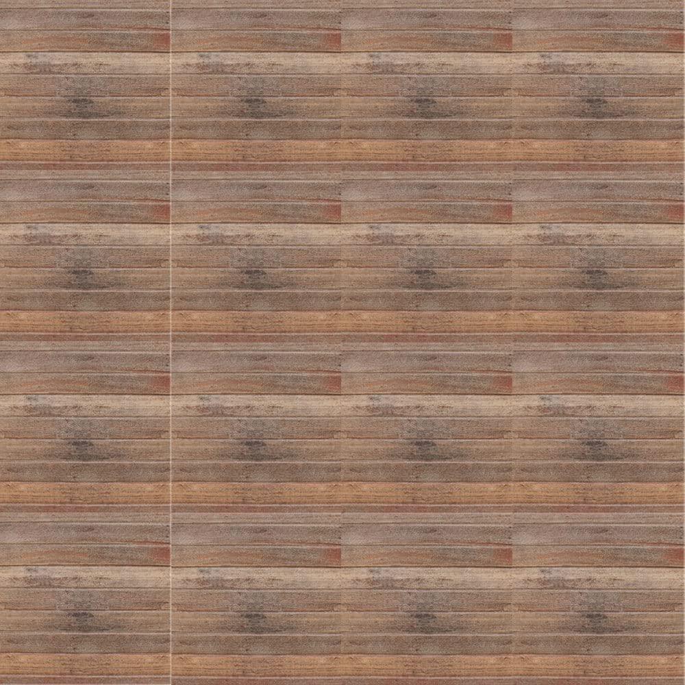 FromPlainToBeautifulInHours Faux Wood Plank Fire Rated Panel 24'' L x 24'' W Textured PVC Drop-In Ceiling Tile (Set of 10)