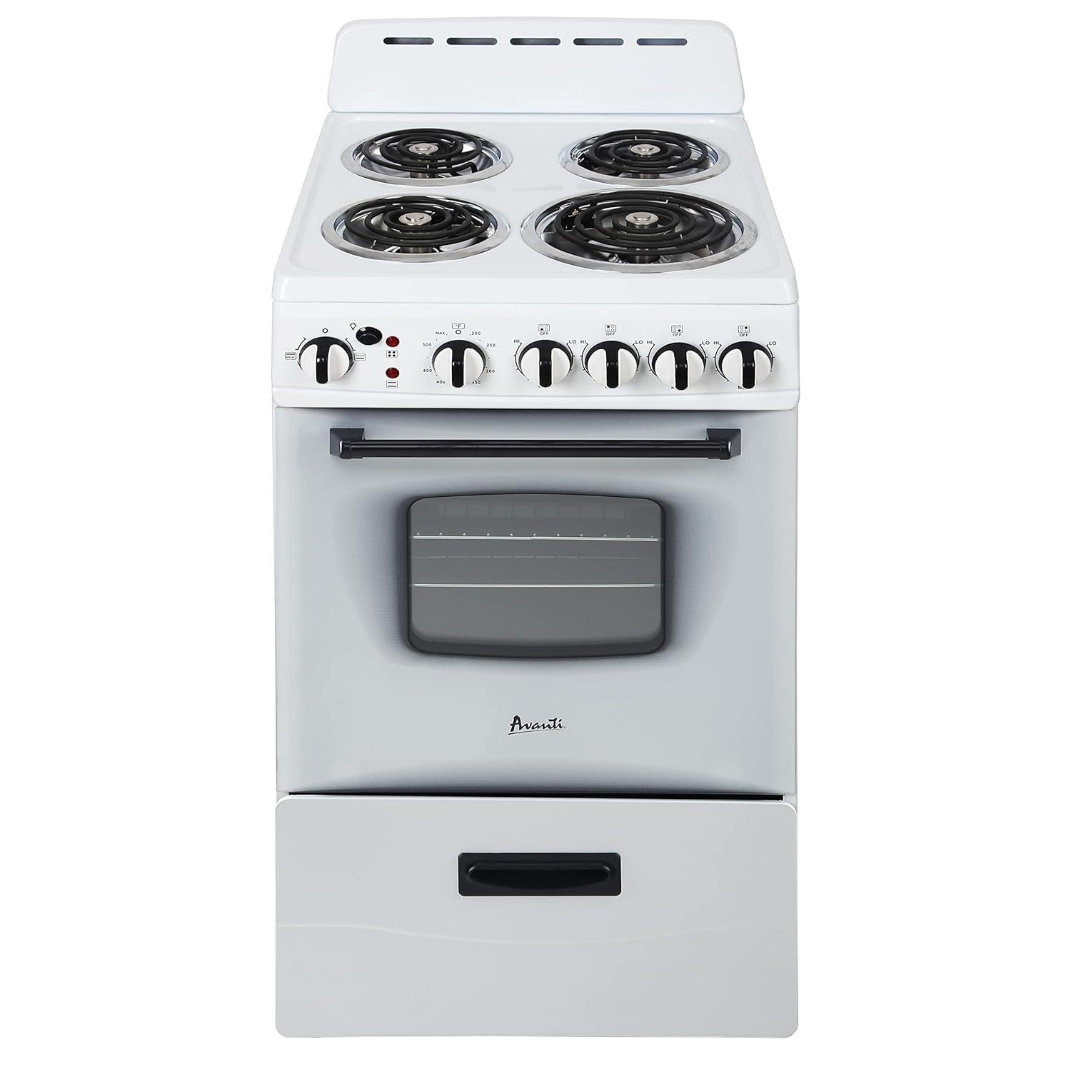 Avanti 20" Electric Range Oven with Framed Glass Door, in White (ERU200P0W)