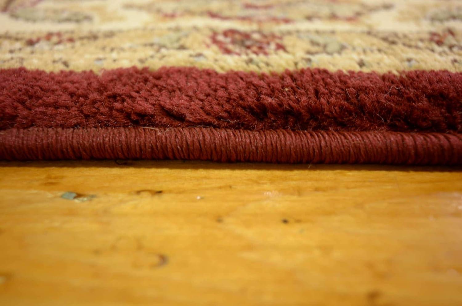 Unique Loom Voyage Collection Area Rug - Reddington (4' 1" Square Red/Cream)