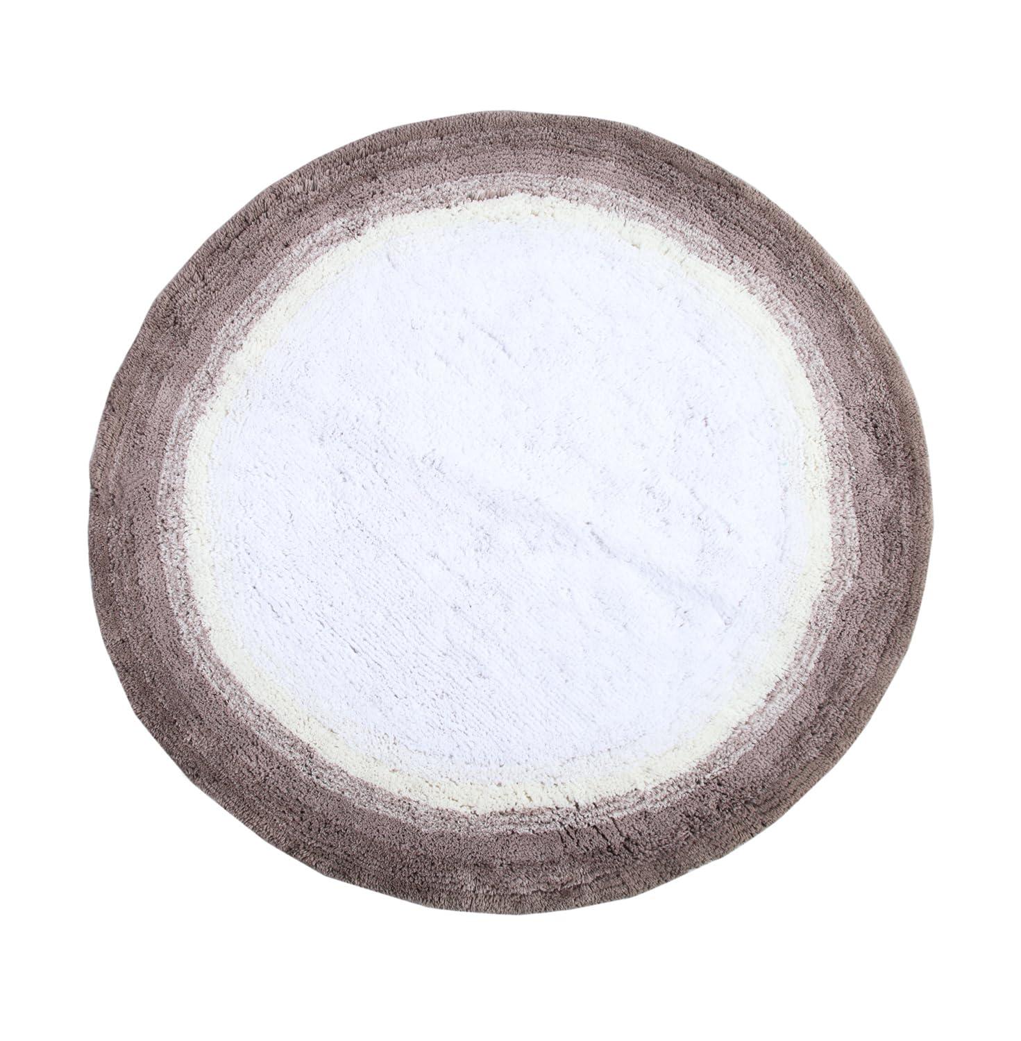 Better Trends 30" Round Torrent Collection 100% Cotton Bath Rug Beige: Machine Washable, Tufted, Ombre Design