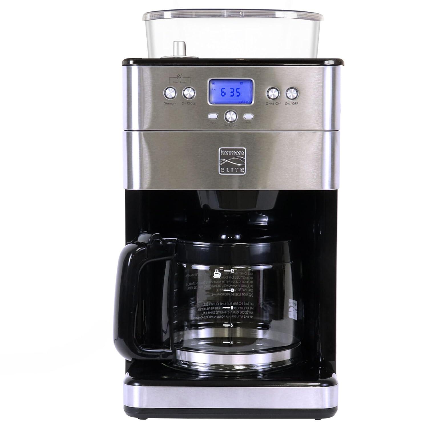 Kenmore Elite 12 Cup Programmable Grind And Brew Coffee Maker