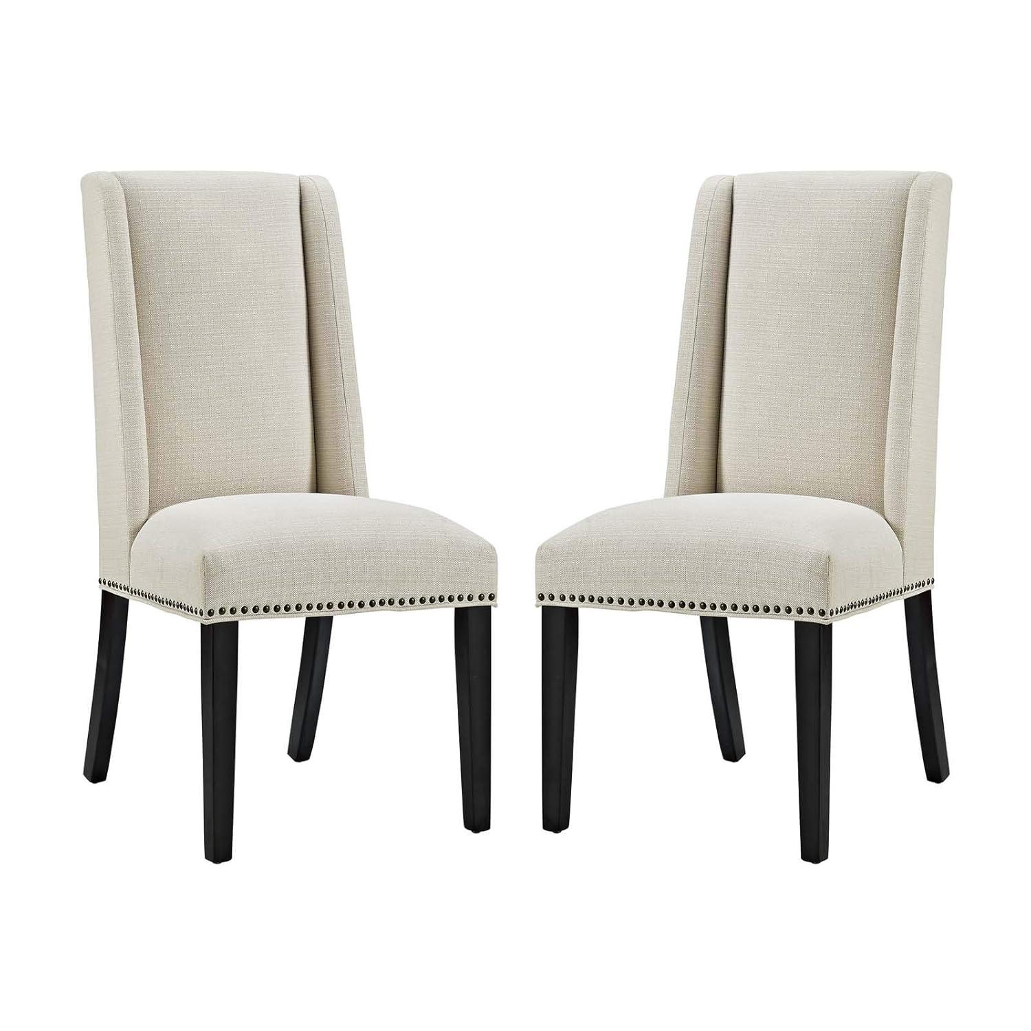 Baron Fabric Upholstered Dining Chairs (Set of 2) by Modway