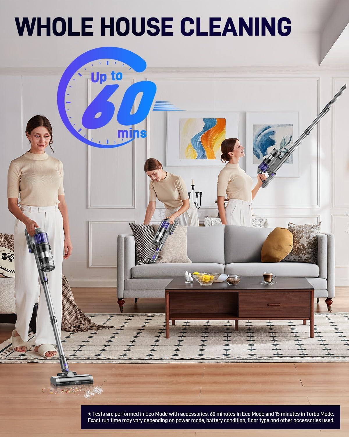 Cordless 3-in-1 Handheld Portable Home Hold Vacuum Cleaner, Upright Pet Hair Vacuum Cleaner, Stick Vacuum Cordless Rechargeable