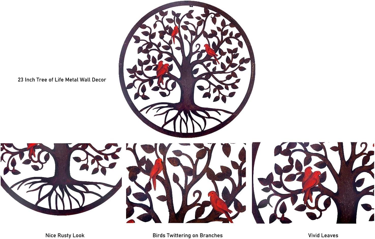 COBEKY Decor Wall Hanging For Living Room Bedroom Garden Porch Patio Office Home Decor, 18In X 18In X 0.88 In