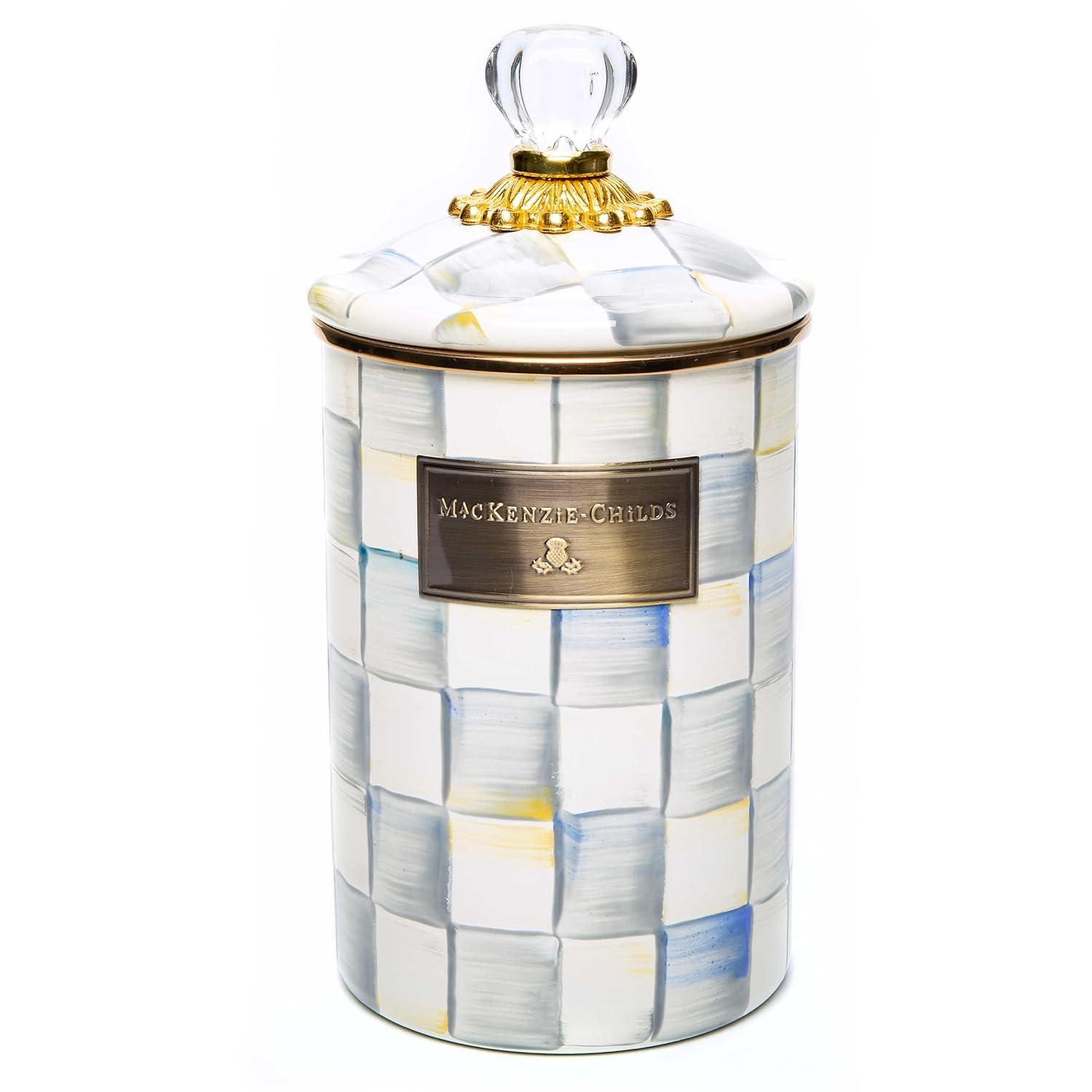 Sterling Check Elegance Clear Glass Canister Set