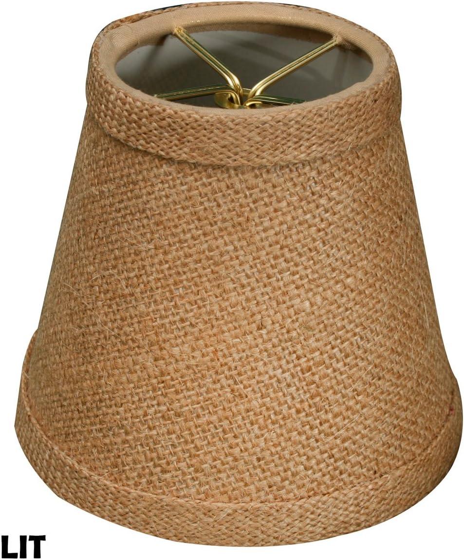 5" Hardback Empire Chandelier Lamp Shades Set of 6 Burlap
