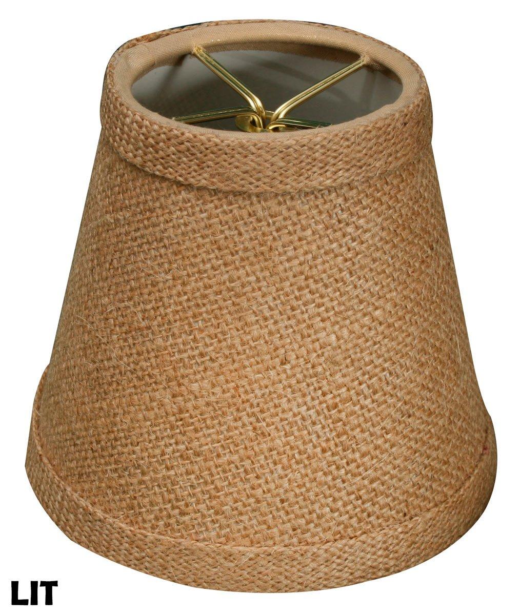 5" Hardback Empire Chandelier Lamp Shades Set of 6 Burlap