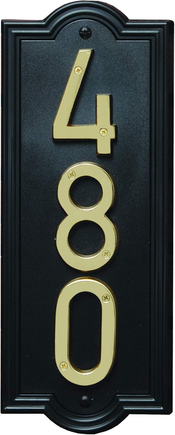 Matte Black Rectangular Plastic Address Plaque