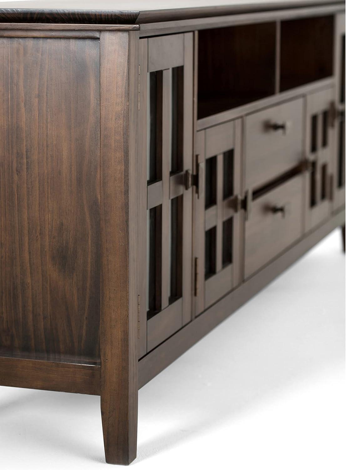 Simpli Home Artisan SOLID WOOD 72 inch TV Media Stand