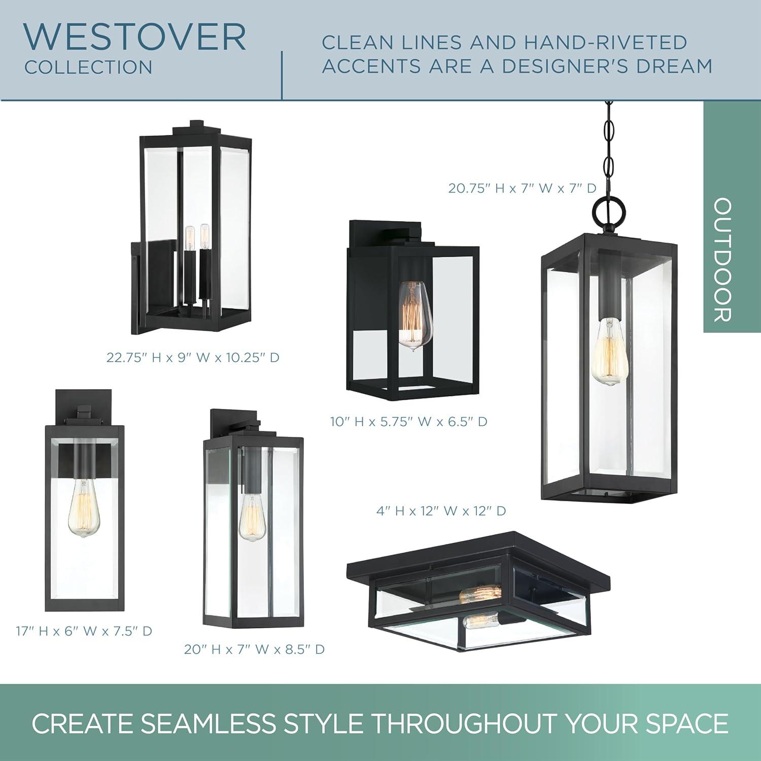 ZRQarq WVR9106EK Westover Outdoor Post Lantern, 1-Light 150 Watt, Earth Black