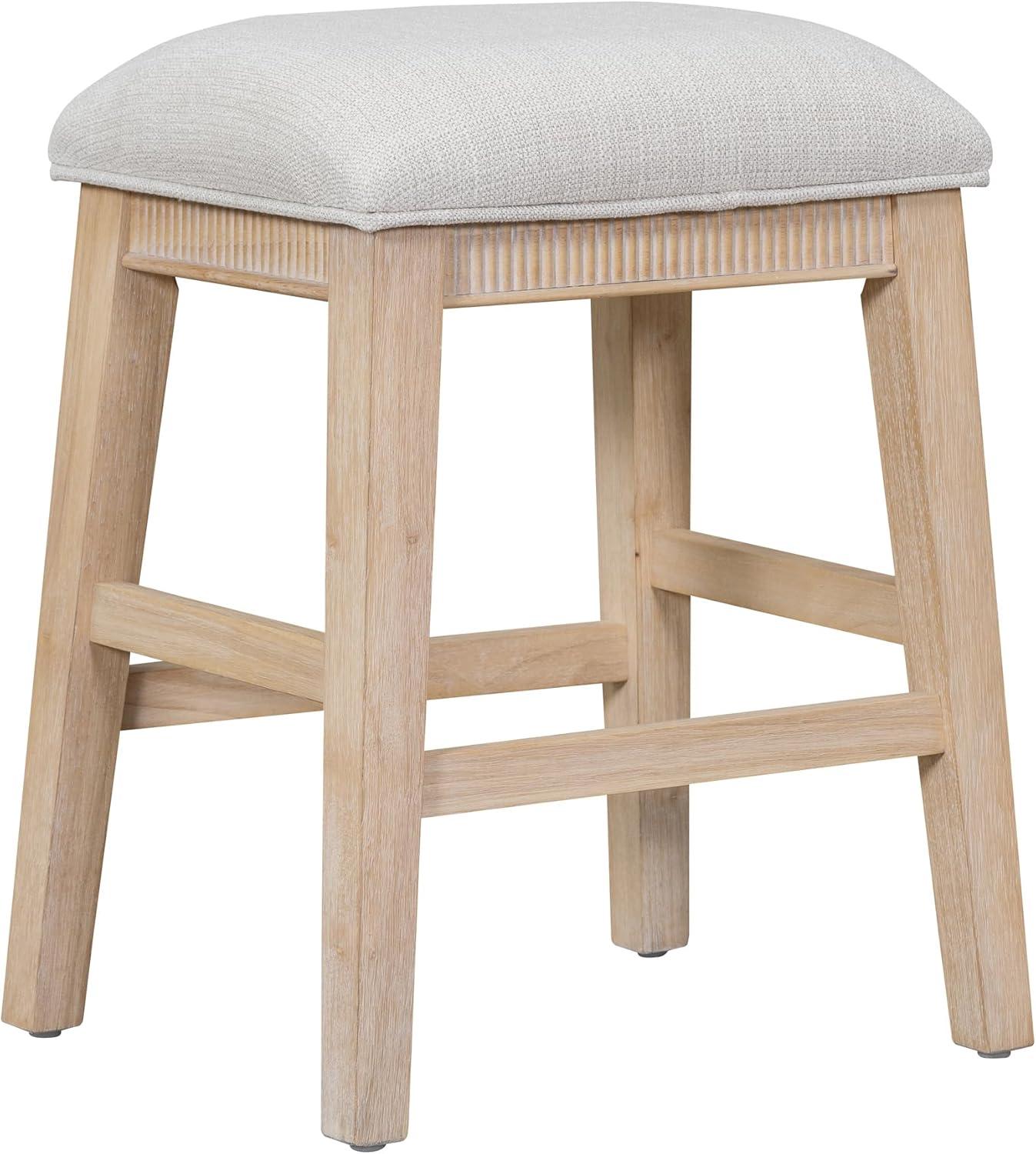 Natural Wood Wash Pub Table Set with USB and 4 Chairs