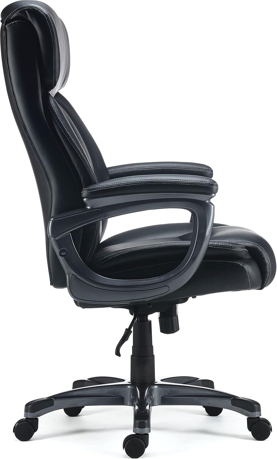 Black Bonded Leather Big & Tall Executive Office Chair