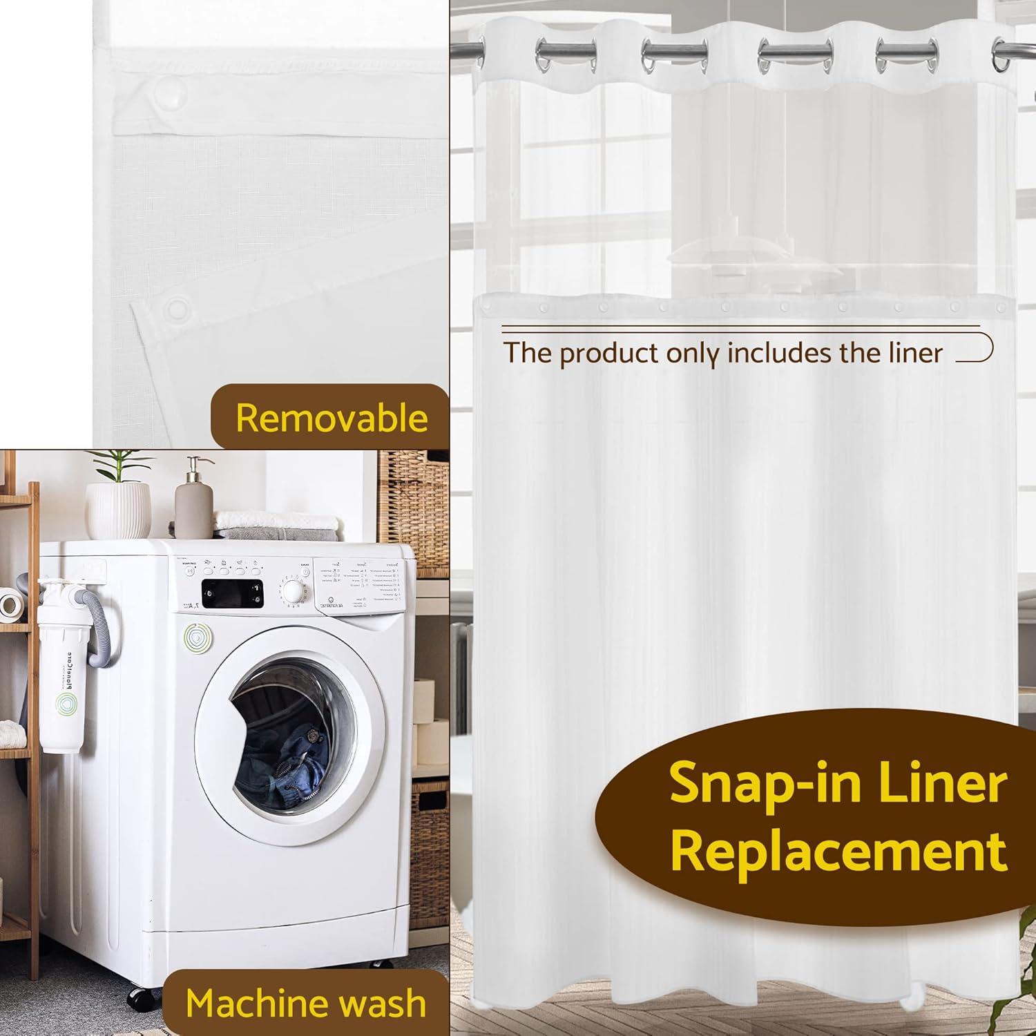 Mrs Awesome Replaceable Fabric Snap in Liner, White Water Repellent with 2 Magnets, 70" x 54"