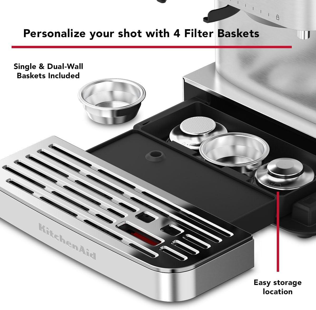 KitchenAid® Semi Automatic Espresso Machine with Burr Grinder in Juniper