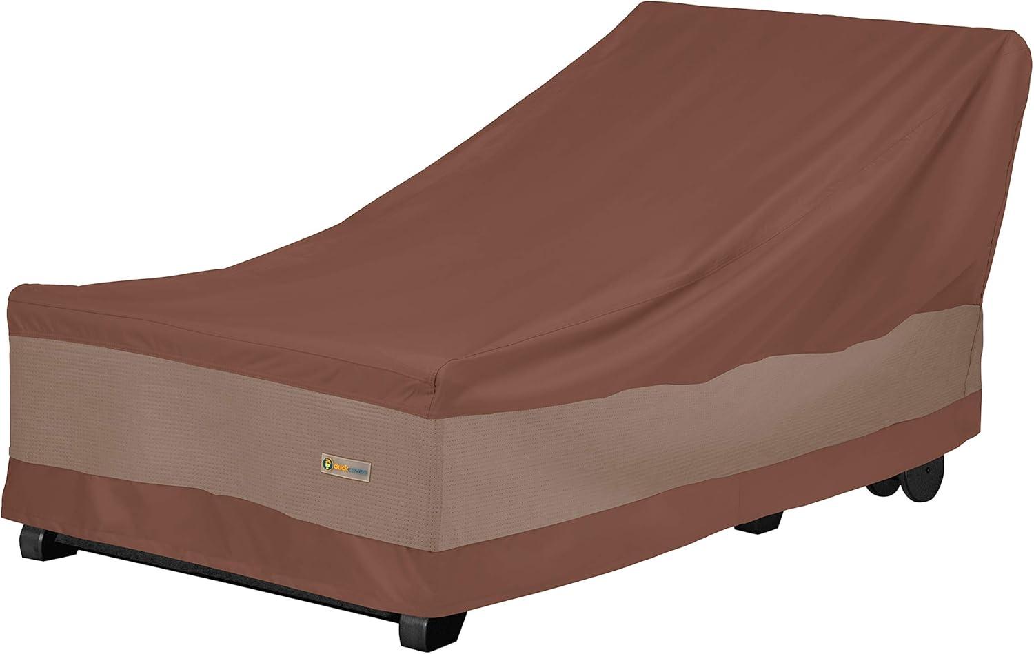 Ultimate Waterproof Brown and Beige Patio Chaise Lounge Cover