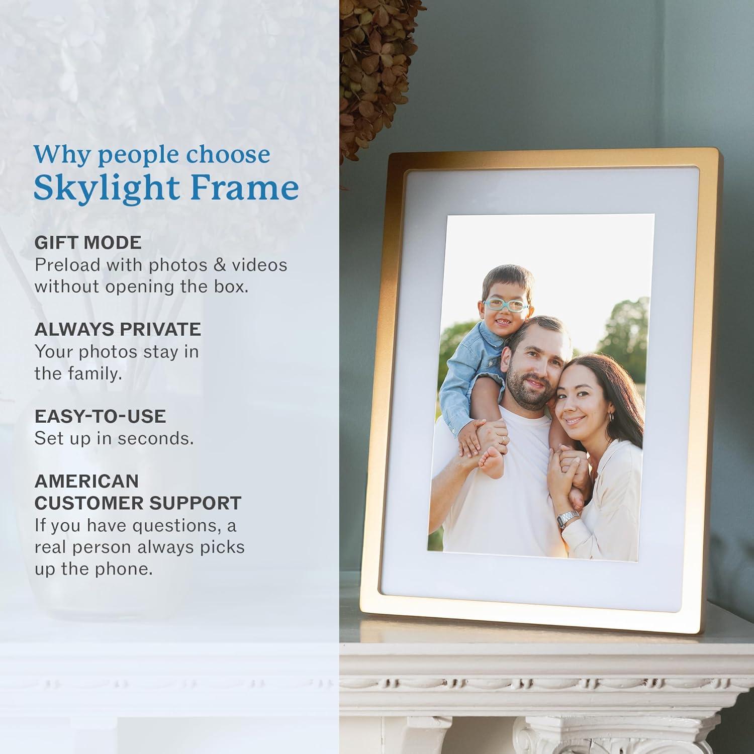 Skylight Frame: 10-inch Wifi Digital Picture Frame, Email Photos from Anywhere, Touch Screen Display