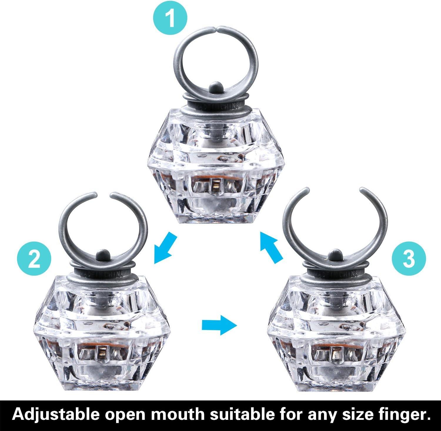13 Pack Led Light up Rings for Women Bachelorette Party Favors Toys, Diamond Flashing Rings for Birthday Weddings Bridal Shower Decorations Supplies