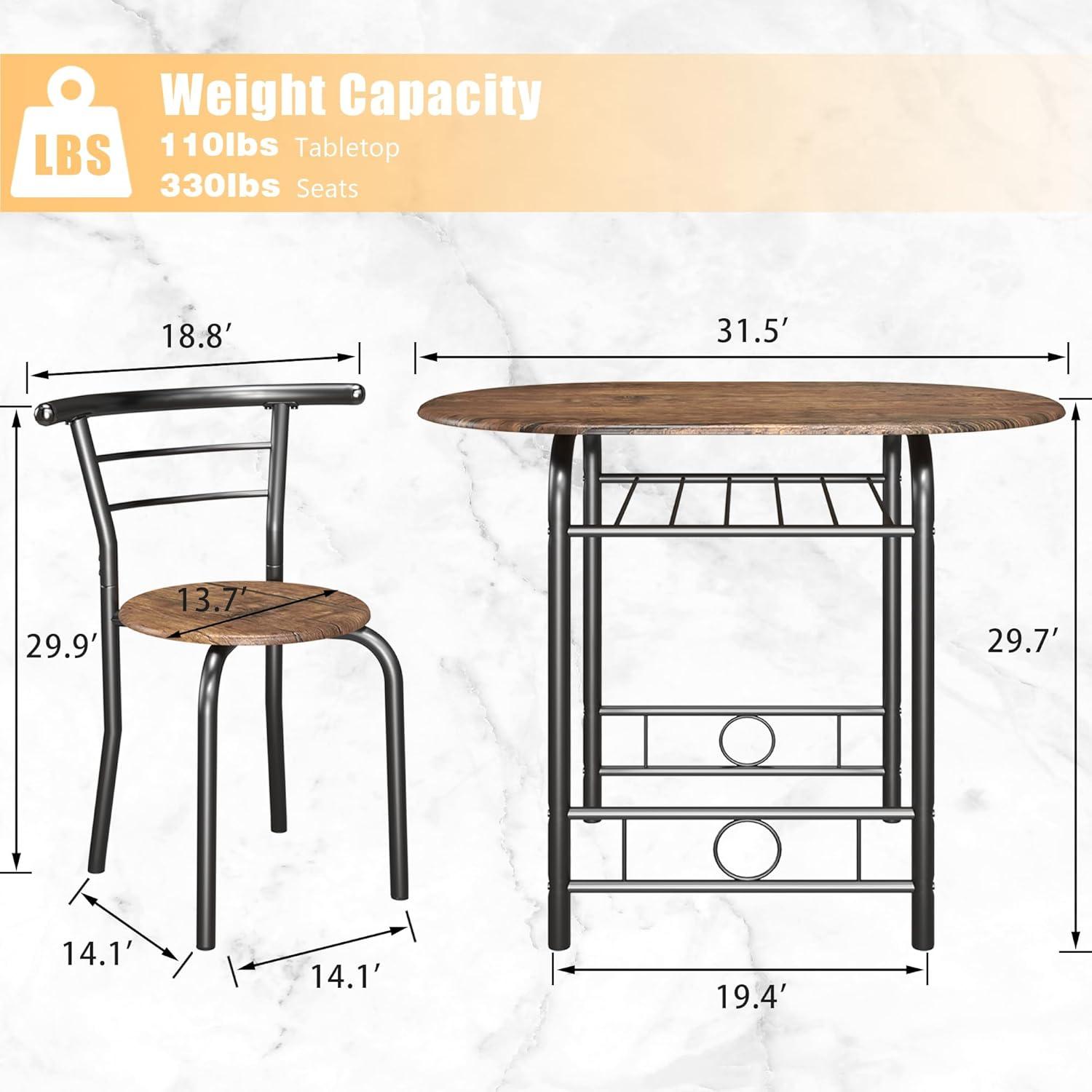 Modern Black and Wood Oval Dining Chair Set