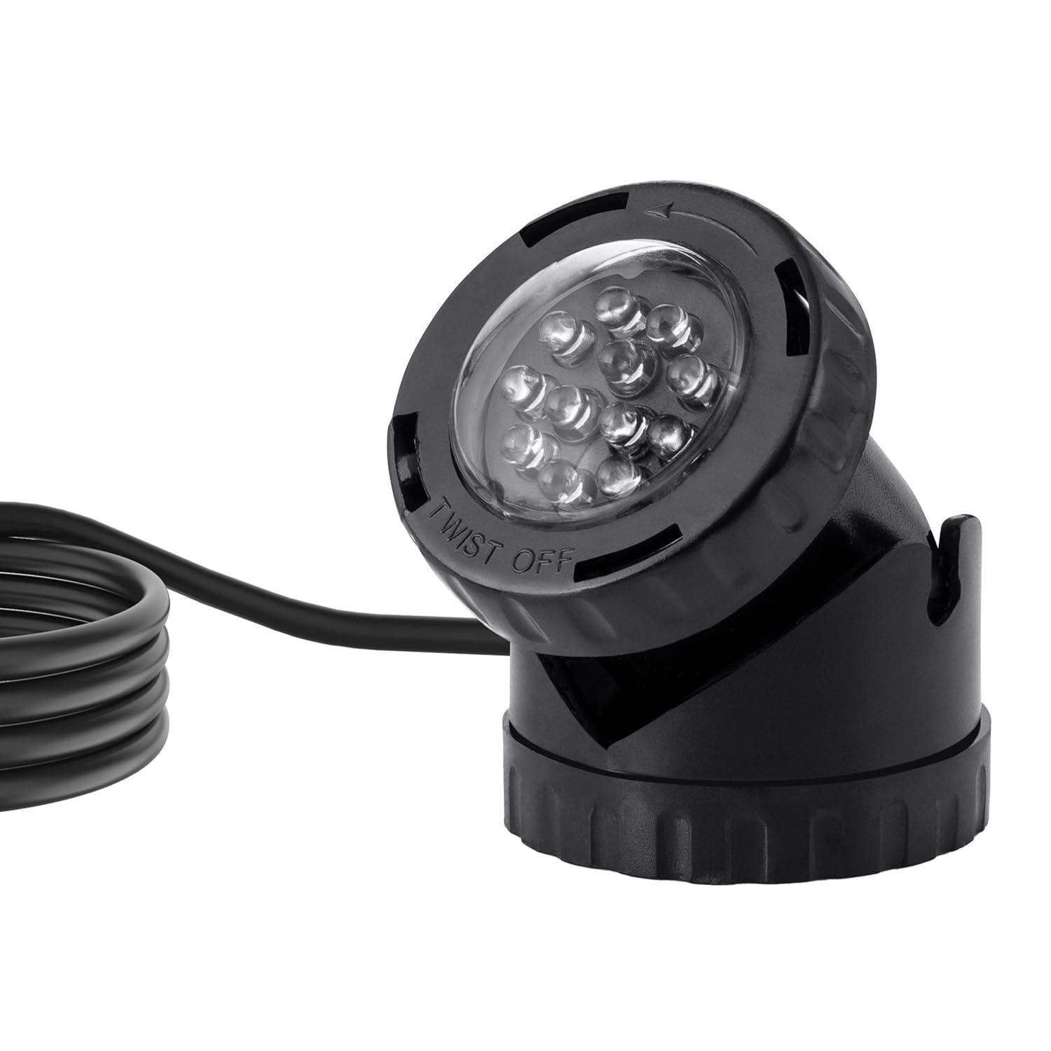 LED Submersible Light with Photocell & Transformer - Alpine Corporation: Weather-Resistant, Electric Powered Landscape Ground Spotlight