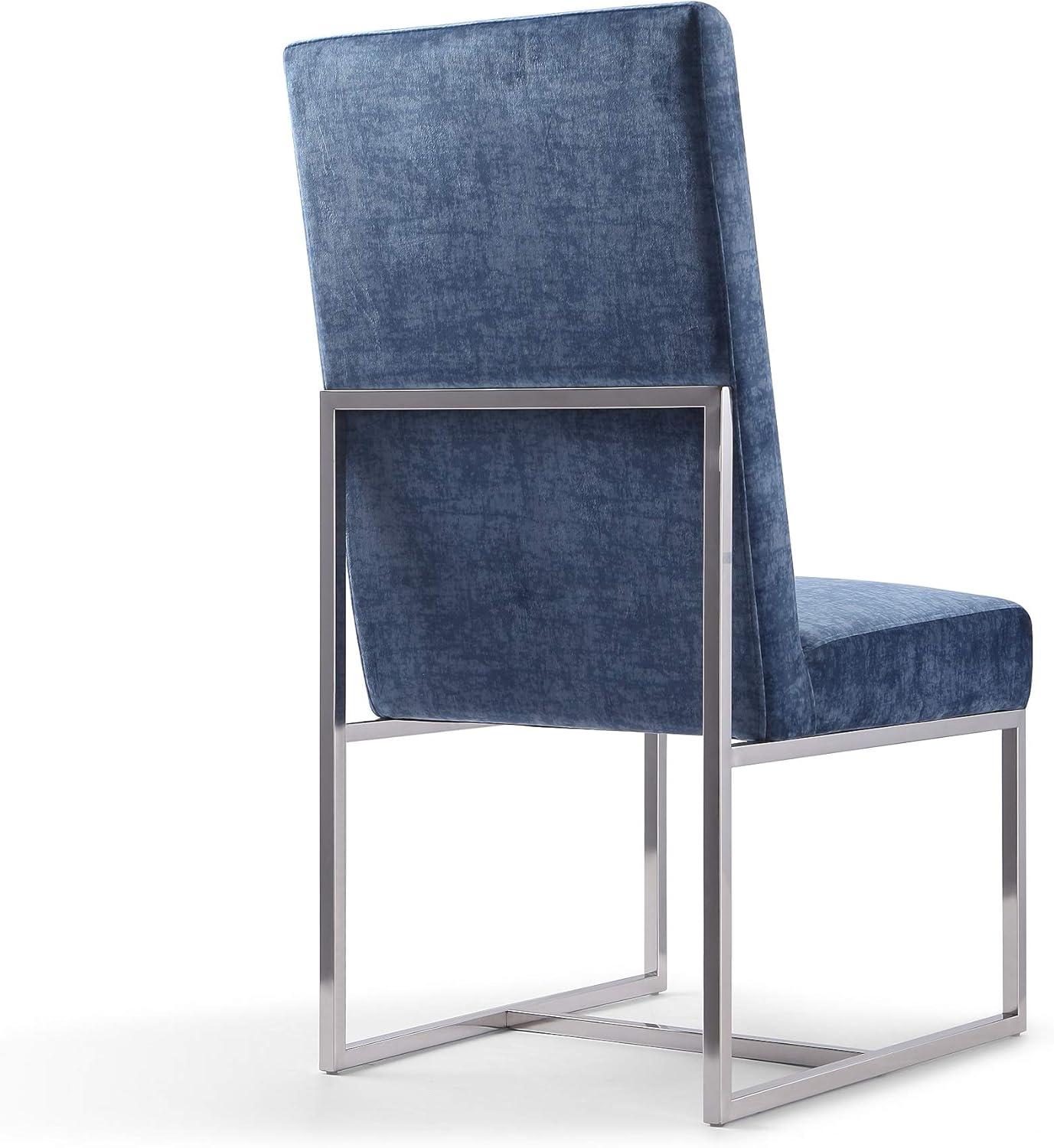 Element Velvet Upholstered Metal Side Chair