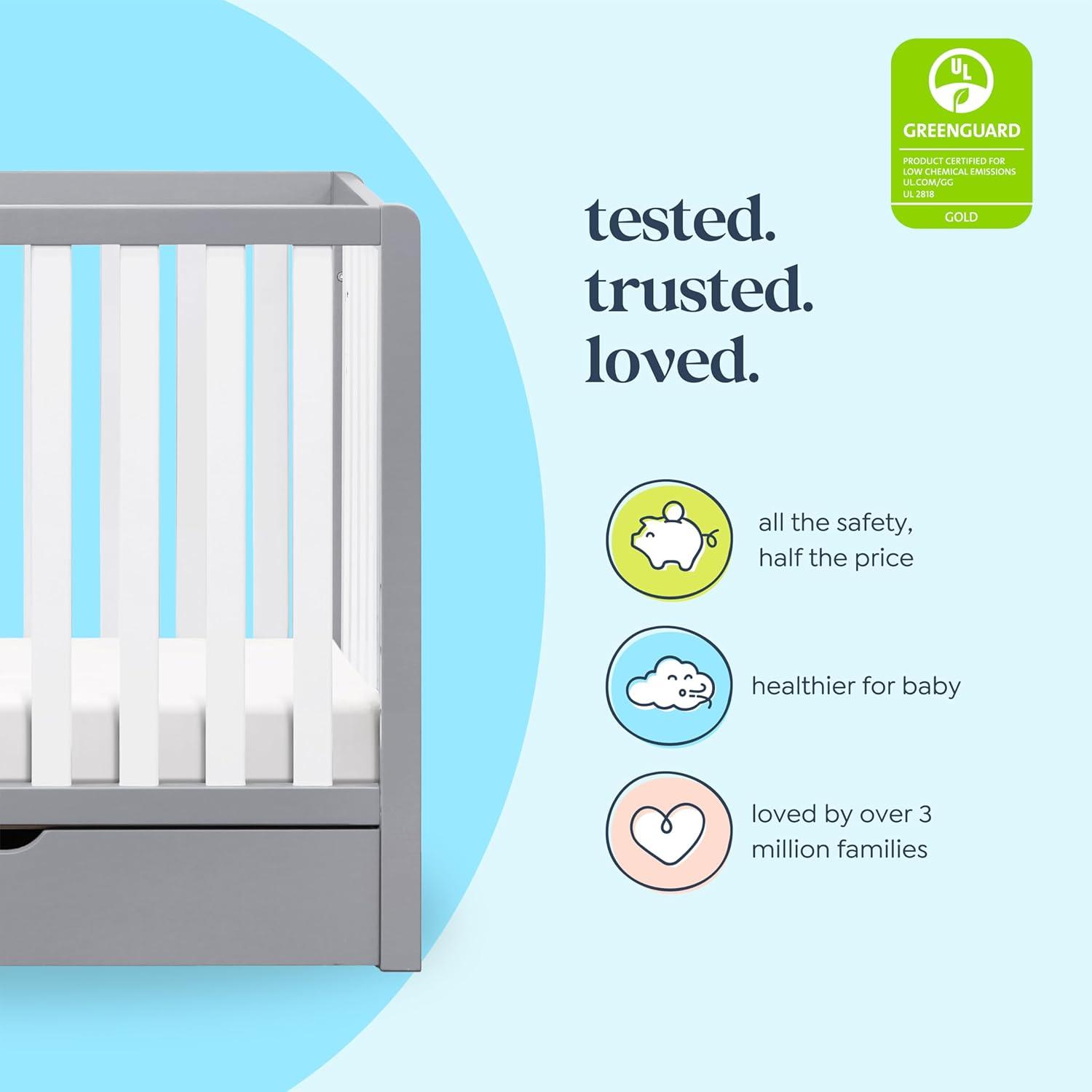 Colby 4-in-1 Mini Convertible Crib with Storage